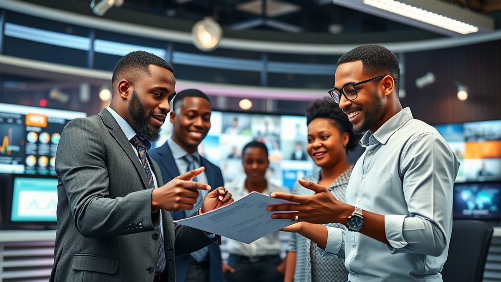 Successful African team managing owned digital news platform and industry website