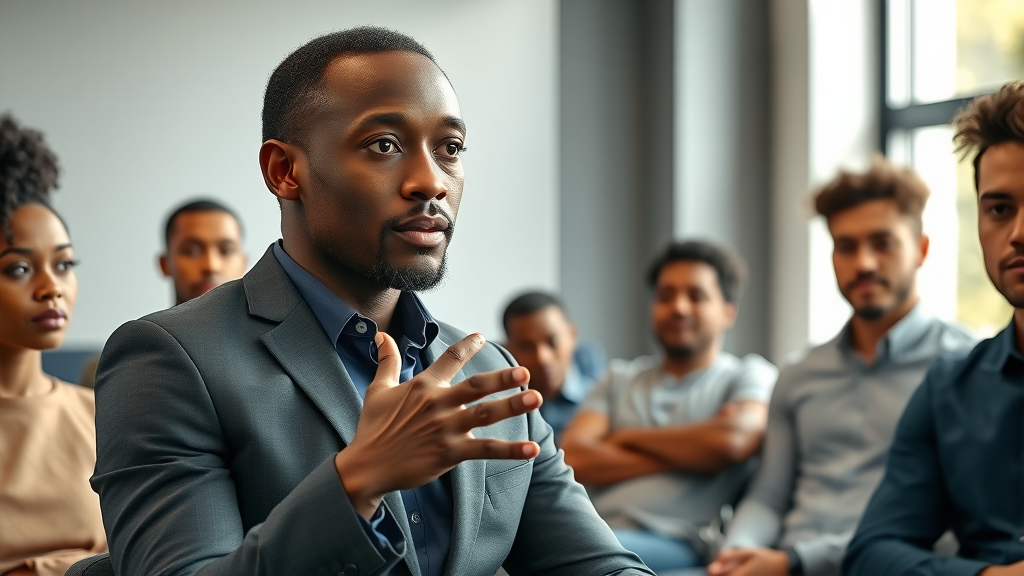 Inspiring African digital strategist presenting best practices on african digital media evolution