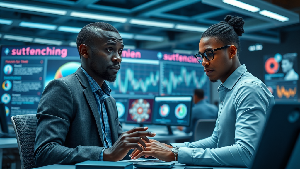 African digital newsroom using AI tools symbolizing future media channels african business trends