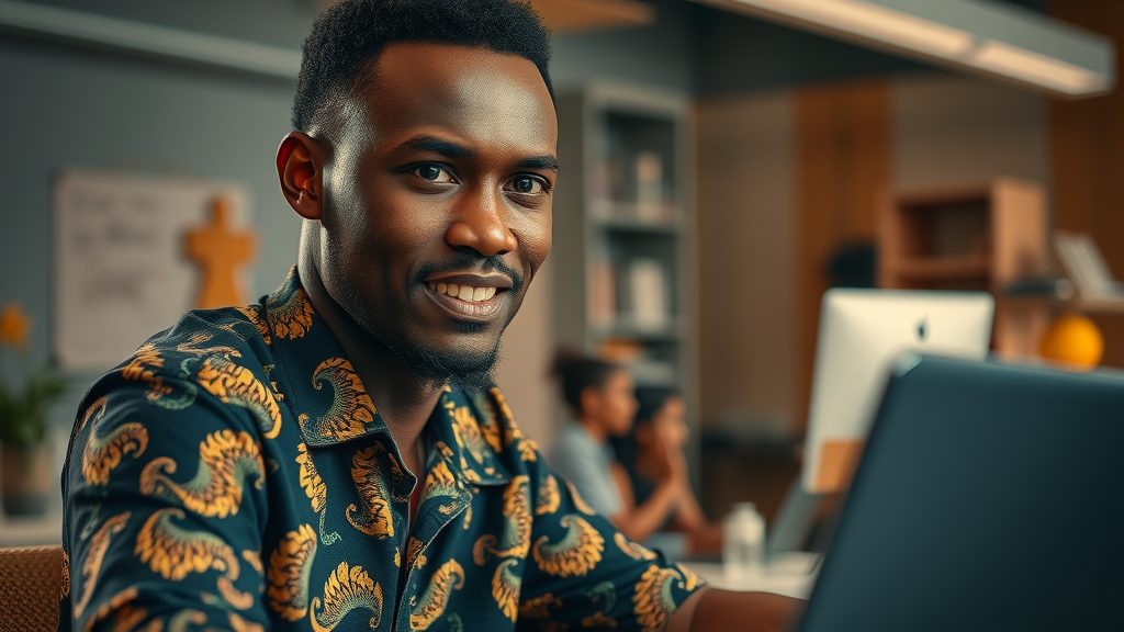 Entrepreneur working on durable digital media infrastructure for East Africa business media ownership