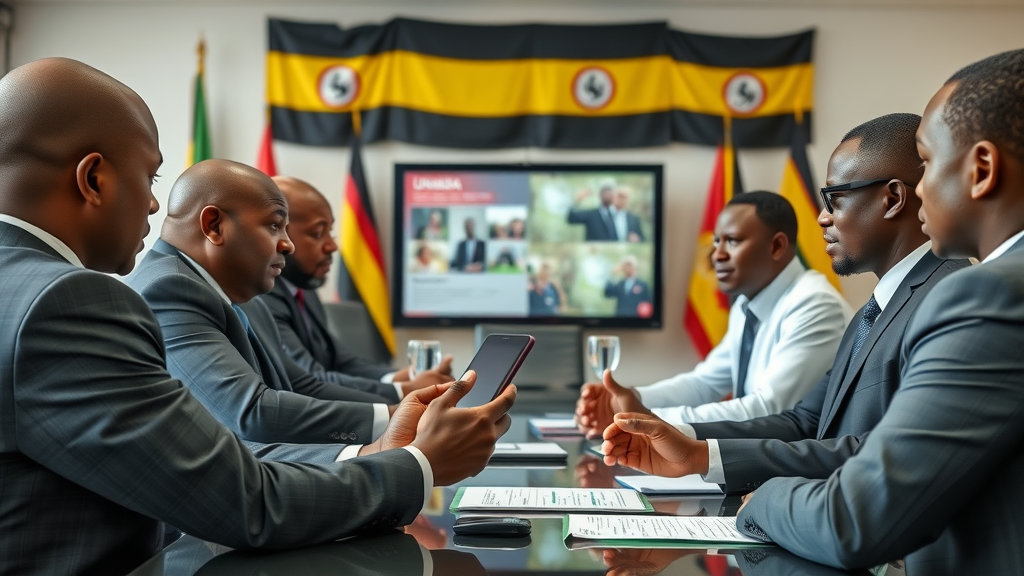 Healthcare technology Uganda: Ministry of Health officials collaborating with private innovators on digital health strategy