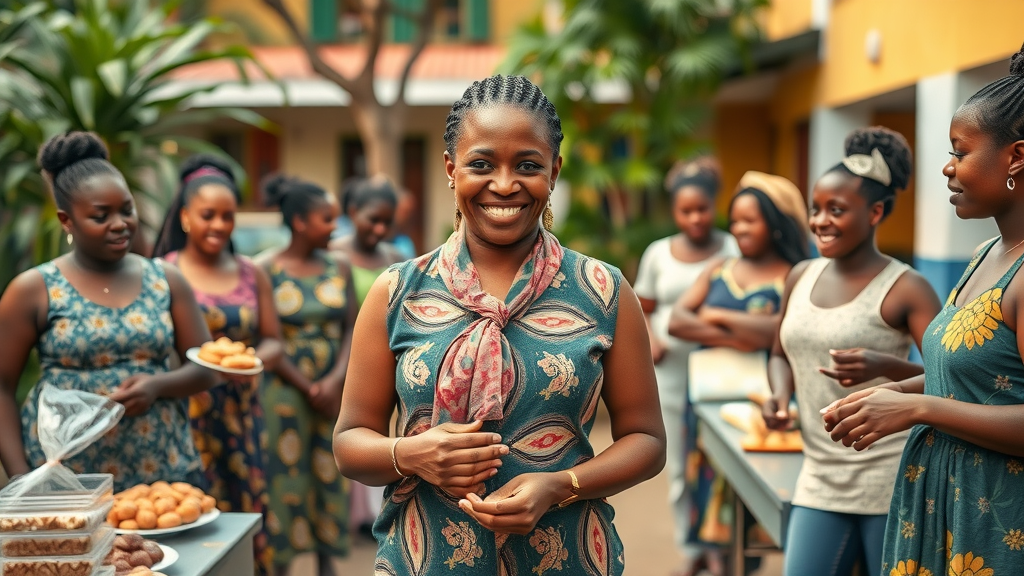 Gladys Katenda with Ugandan mothers at Safe Haven Africa vocational training and healing program.