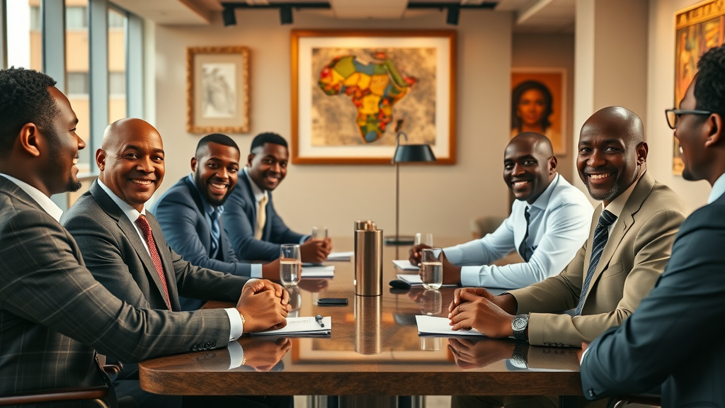 East African business leaders collaborating on digital media growth strategies