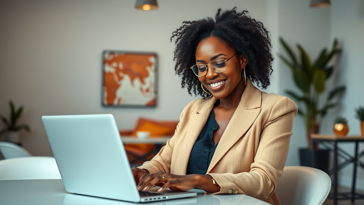 African entrepreneur reviewing revenue reports emphasizing revenue protection via East Africa business media ownership