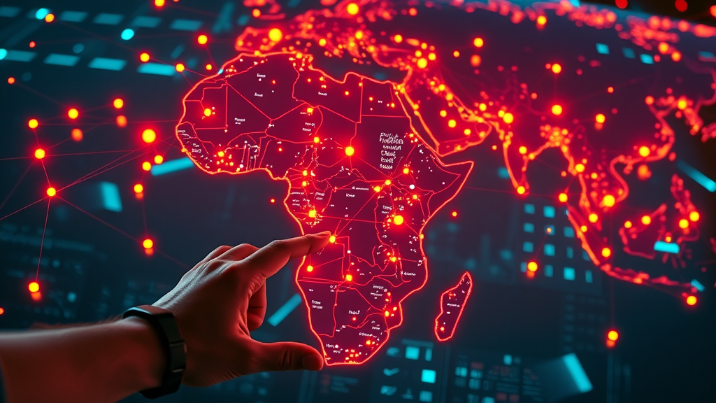 Map of African digital media networks illustrating digital sovereignty africa q&amp;a