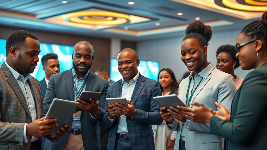 African fintech professionals collaborating at digital inclusion summit