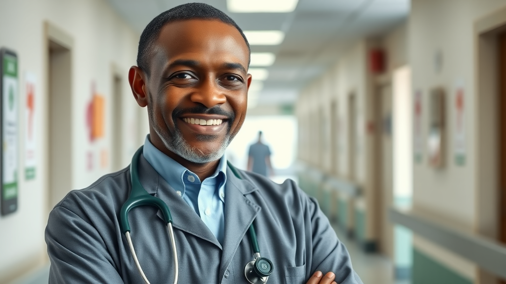 Inspiring portrait of Dr. A.K. Sebbaale, Ugandan healthcare leader exemplifying healthcare crisis management Uganda leadership